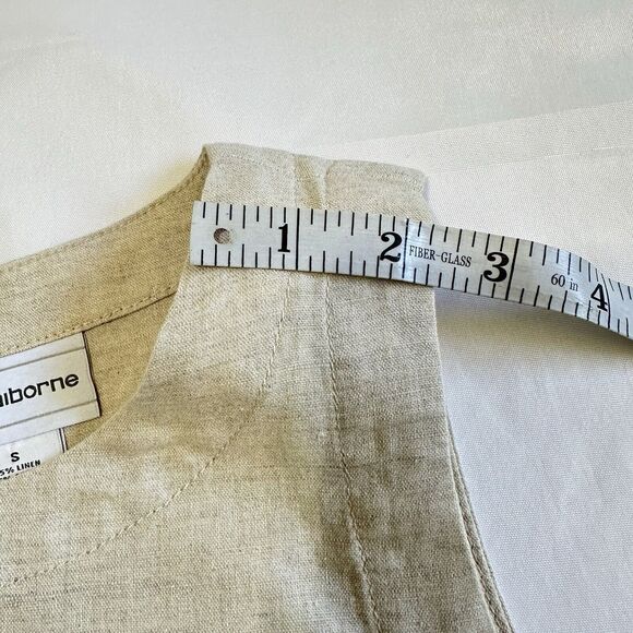 Liz Claiborne Womens Linen Blend Tank Tunic Top Sleeveless Minimalist Sz S New* - Picture 7 of 10